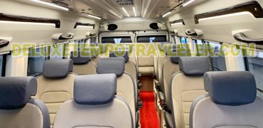 delhi to chardham yatra by 15 seater 2x1  maharaja seats luxury tempo traveller