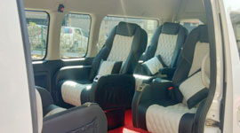 foton view imported mini van on rent for chardham yatra