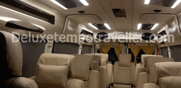 11 seater mini coach 1x1 deluxe tempo traveller hire delhi