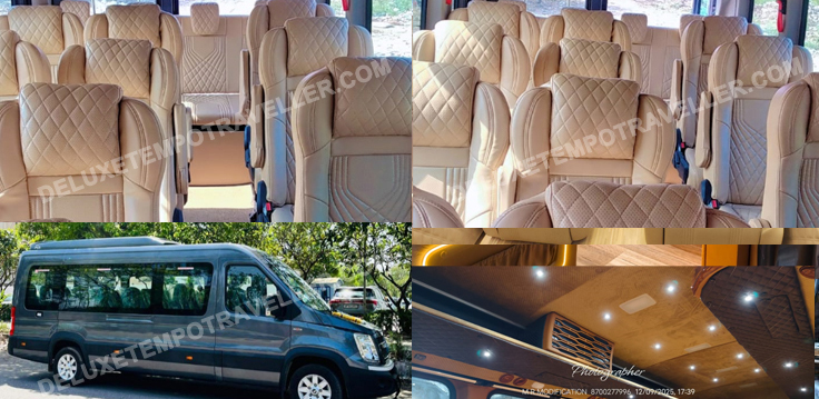 15 seater 2x1 modified seats force urbania van on rent in delhi