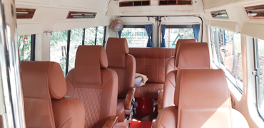 6 seater with bed 1x1 deluxe tempo traveller