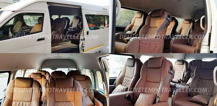 7 seater toyota commuter grand hiace commuter luxury coach hire in delhi india